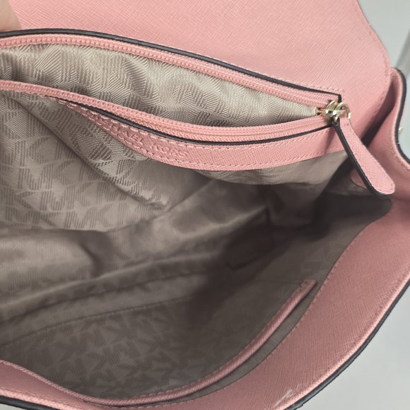 MICHAEL KORS Ava Peach Pink Saffiano Leather Satchel Bag Purse Authentic EUC! - Picture 8 of 12